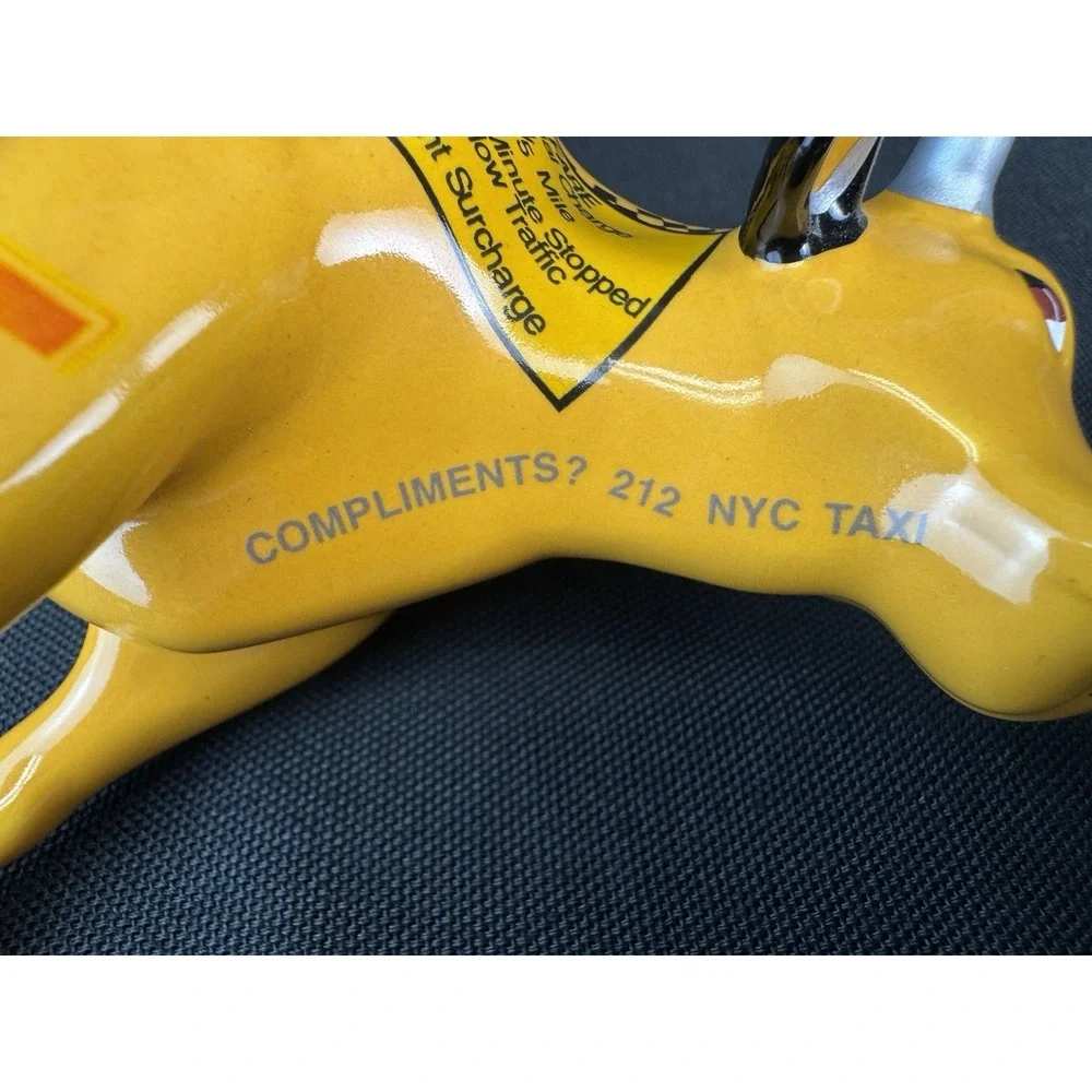 Vintage 2000 Cow Parade NYC New York City Taxi Cow Collectable Figurine